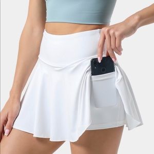 High Rise Side Pocket Flared Mini Skirt